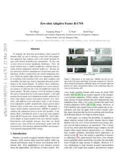Few-shot Adaptive Faster R-CNN