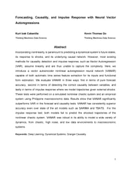 Forecasting, Causality, and Impulse Response with Neural Vector
  Autoregressions