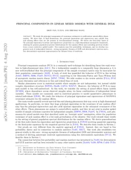 Principal components in linear mixed models with general bulk