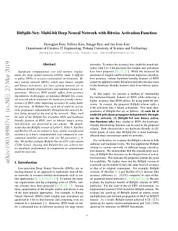 BitSplit-Net: Multi-bit Deep Neural Network with Bitwise Activation
  Function