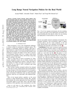 Long Range Neural Navigation Policies for the Real World
