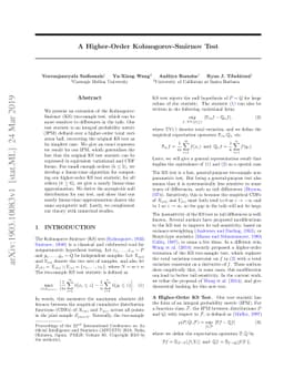 A Higher-Order Kolmogorov-Smirnov Test