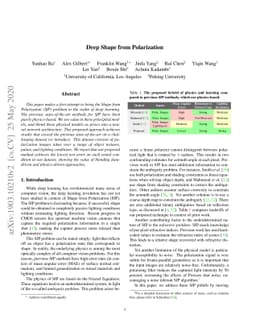 Deep Shape from Polarization