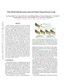 Video Relationship Reasoning using Gated Spatio-Temporal Energy Graph