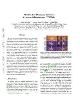 Attention Based Glaucoma Detection: A Large-scale Database and CNN Model