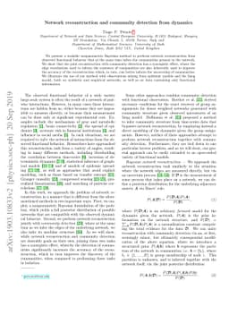 Network reconstruction and community detection from dynamics