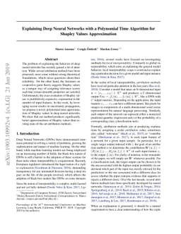 Explaining Deep Neural Networks with a Polynomial Time Algorithm for
  Shapley Values Approximation