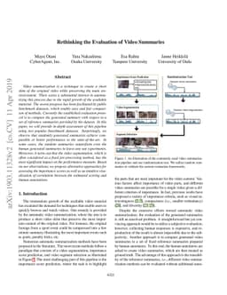 Rethinking the Evaluation of Video Summaries