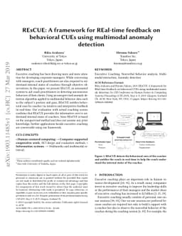 REsCUE: A framework for REal-time feedback on behavioral CUEs using
  multimodal anomaly detection