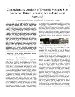 Comprehensive Analysis of Dynamic Message Sign Impact on Driver
  Behavior: A Random Forest Approach
