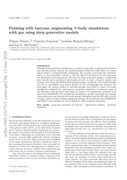 Painting with baryons: augmenting N-body simulations with gas using deep
  generative models