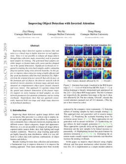 Improving Object Detection with Inverted Attention