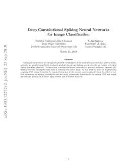 Deep Convolutional Spiking Neural Networks for Image Classification