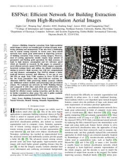 ESFNet: Efficient Network for Building Extraction from High-Resolution
  Aerial Images