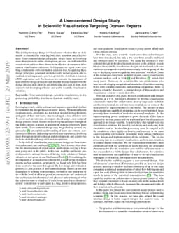 A User-centered Design Study in Scientific Visualization Targeting
  Domain Experts