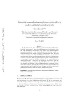 Linguistic generalization and compositionality in modern artificial
  neural networks