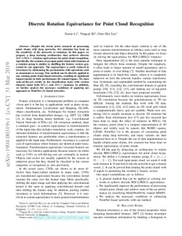 Discrete Rotation Equivariance for Point Cloud Recognition