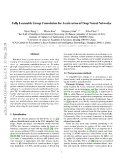 Fully Learnable Group Convolution for Acceleration of Deep Neural
  Networks