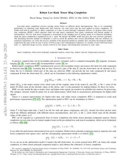Robust Low-Rank Tensor Ring Completion