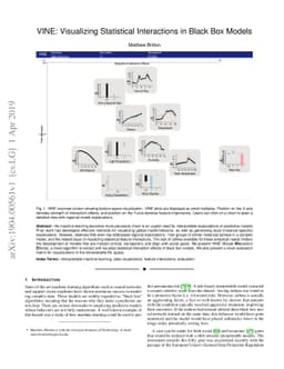 VINE: Visualizing Statistical Interactions in Black Box Models