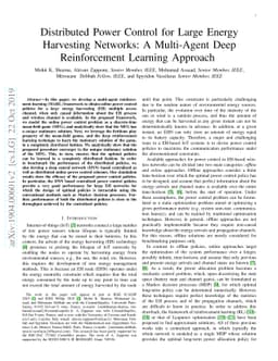 Distributed Power Control for Large Energy Harvesting Networks: A
  Multi-Agent Deep Reinforcement Learning Approach