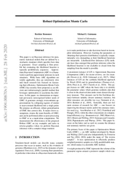Robust Optimisation Monte Carlo