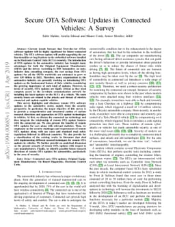 Secure OTA Software Updates in Connected Vehicles: A survey
