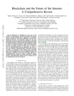 Blockchain And The Future of the Internet: A Comprehensive Review