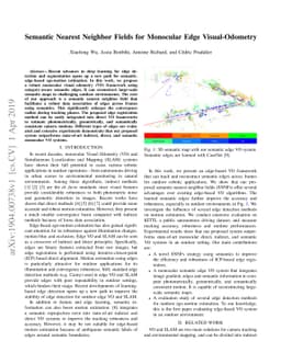 Semantic Nearest Neighbor Fields Monocular Edge Visual-Odometry