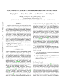 Concatenated Feature Pyramid Network for Instance Segmentation