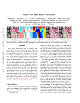 Depth-Aware Video Frame Interpolation