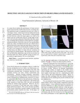 DefectNET: multi-class fault detection on highly-imbalanced datasets
