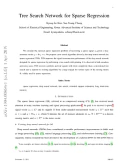 Tree Search Network for Sparse Regression