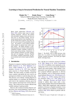 Learning to Stop in Structured Prediction for Neural Machine Translation