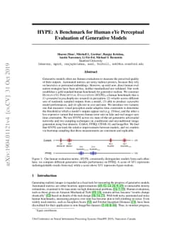 HYPE: A Benchmark for Human eYe Perceptual Evaluation of Generative
  Models