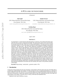 A PCA-like Autoencoder