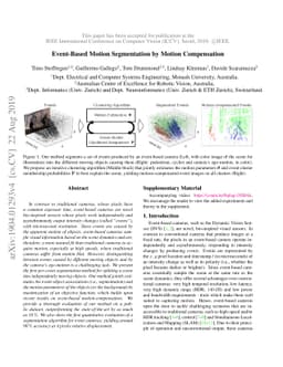 Event-Based Motion Segmentation by Motion Compensation