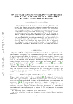 Can we trust Bayesian uncertainty quantification from Gaussian process
  priors with squared exponential covariance kernel?