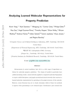 Analyzing Learned Molecular Representations for Property Prediction