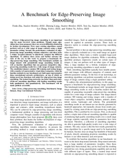 A Benchmark for Edge-Preserving Image Smoothing