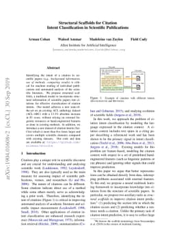 Structural Scaffolds for Citation Intent Classification in Scientific
  Publications