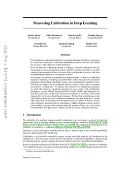 Measuring Calibration in Deep Learning
