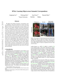 SFNet: Learning Object-aware Semantic Correspondence