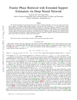 Fourier Phase Retrieval with Extended Support Estimation via Deep Neural
  Network