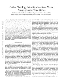 Online Topology Identification from Vector Autoregressive Time Series