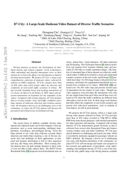 D$^2$-City: A Large-Scale Dashcam Video Dataset of Diverse Traffic
  Scenarios