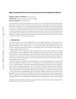 Deep Landscape Features for Improving Vector-borne Disease Prediction