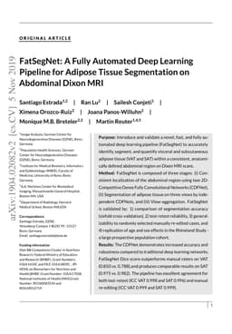 FatSegNet : A Fully Automated Deep Learning Pipeline for Adipose Tissue
  Segmentation on Abdominal Dixon MRI