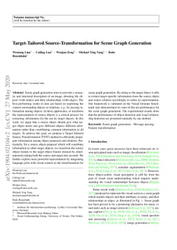 Target-Tailored Source-Transformation for Scene Graph Generation
