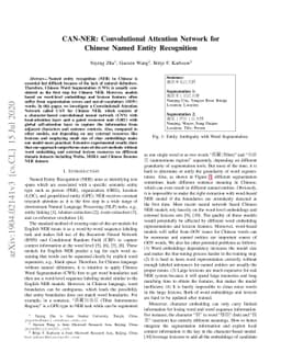 CAN-NER: Convolutional Attention Network for Chinese Named Entity
  Recognition